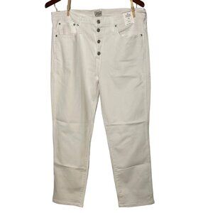 J. Crew 10" Vintage Straight Cropped Jeans White Sz 33 (16)